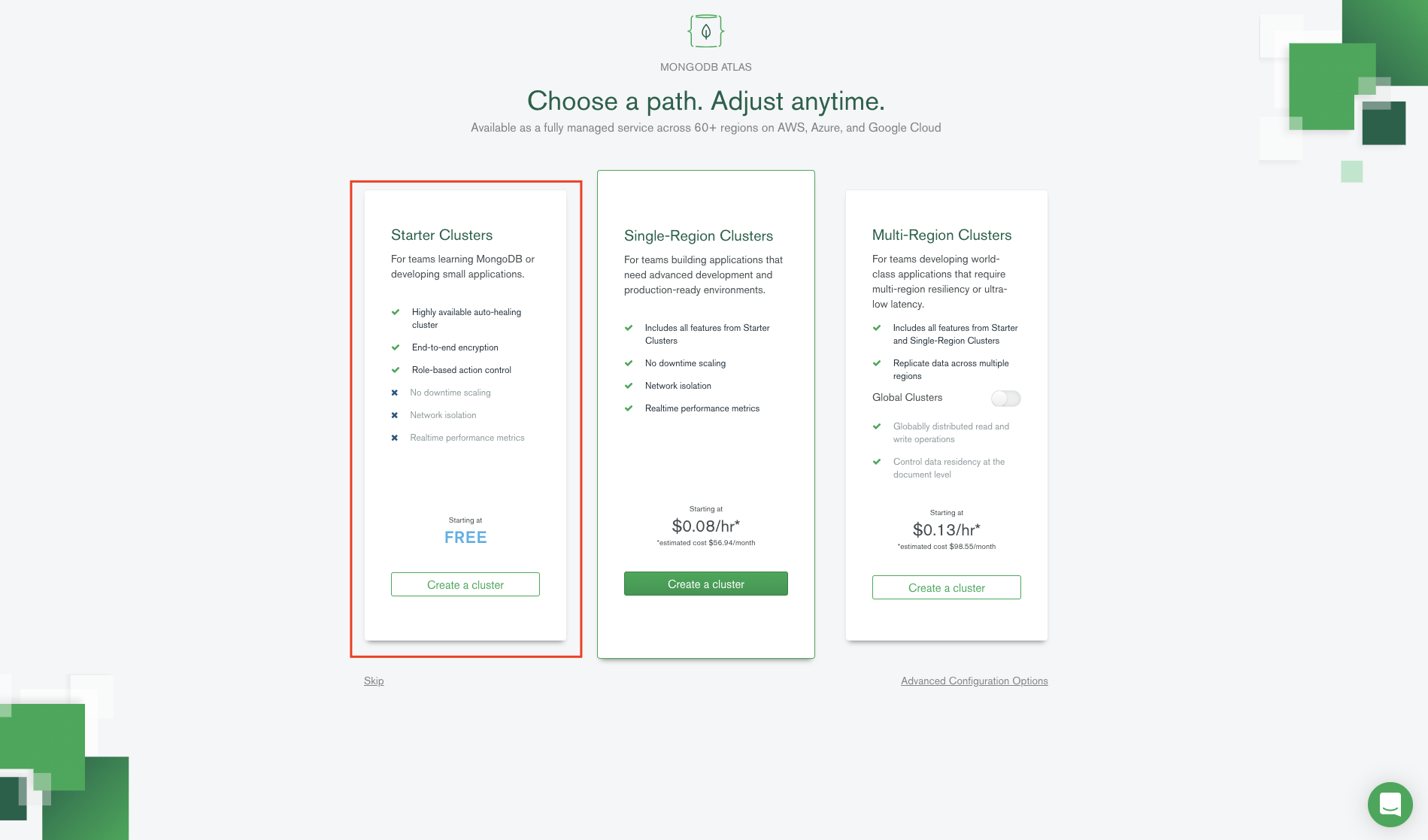 MongoDB免费计划